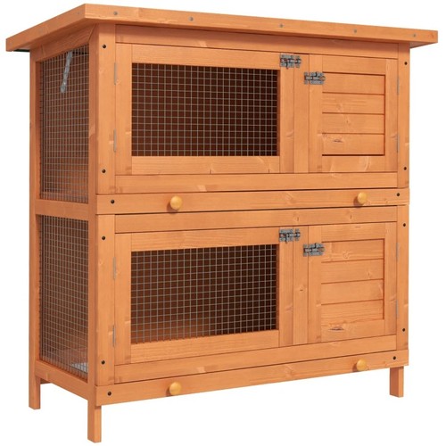 91 - 1 x Paw Hut rabbit / guinea pig / duck wooden hutch / house with opening roof approx 90 x 45 x 90cm ... 