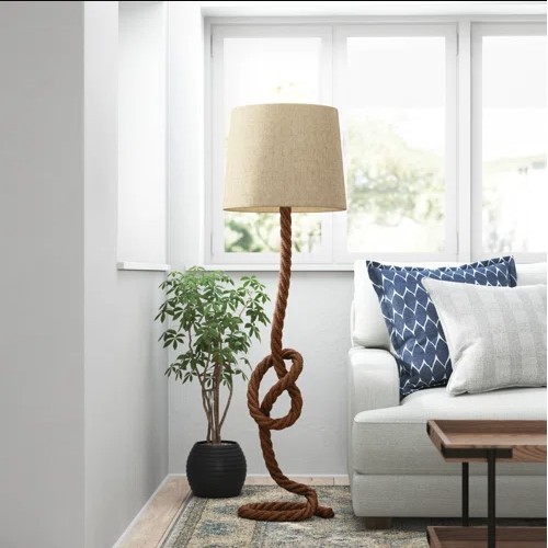 144 - 1 x Neston rope knott 150cm floor lamp with shade RRP £249