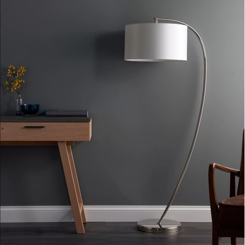 147 - 1 x Tara 152cm arched floor lamp RRP £165. Please note that the lamp is bent about half way up the m... 