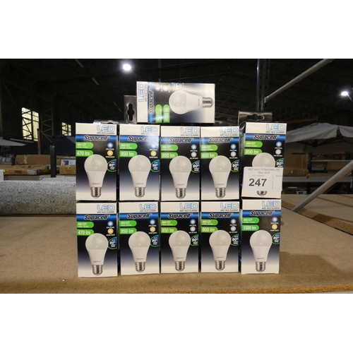 247 - 11 x Supacell A60 GLS Classic E27 LED light bulbs - various lumens