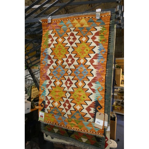 294 - 1 x Chobi Kilim rug approx 96 x 60cm