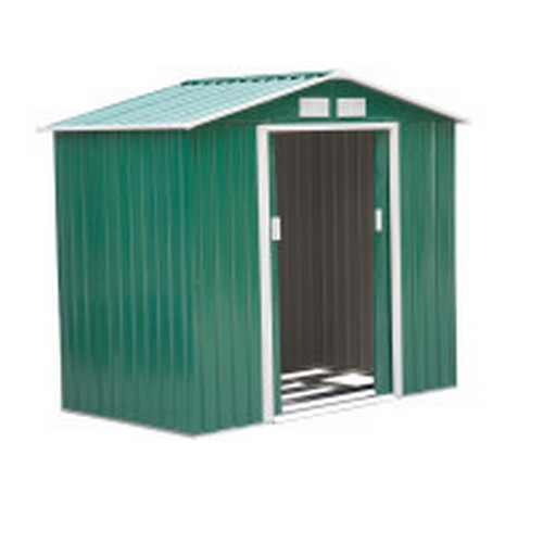 317 - 1 x Outsunny 7ft x 4ft metal garden shed RRP £203. Supplied in two boxes.