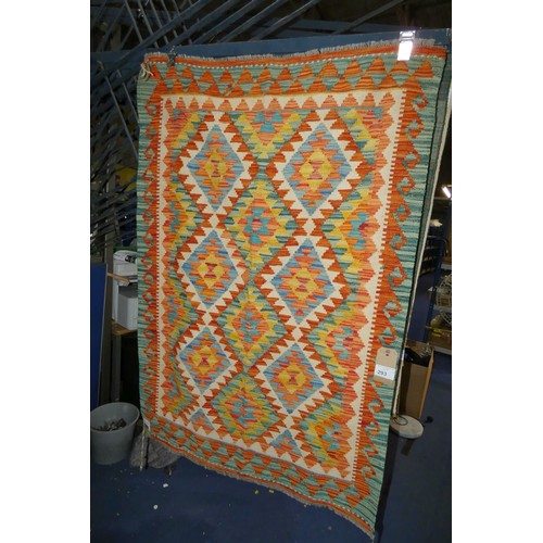 293 - 1 x Chobi Kilim rug approx 153 x 103cm