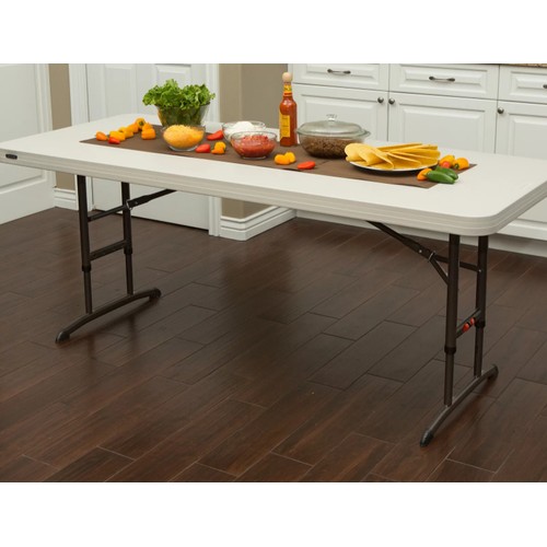 352 - 1 x Lifetime 182.9cm plastic rectangular adjustable folding table RRP £80