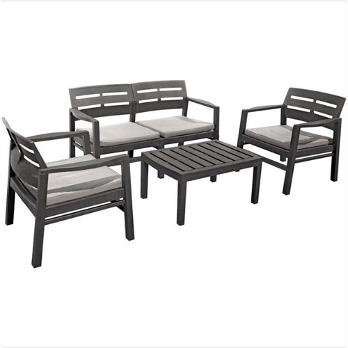 369 - A Java garden furniture set comprising a two person bench, 2 x chairs and 1 x coffee table RRP regio... 