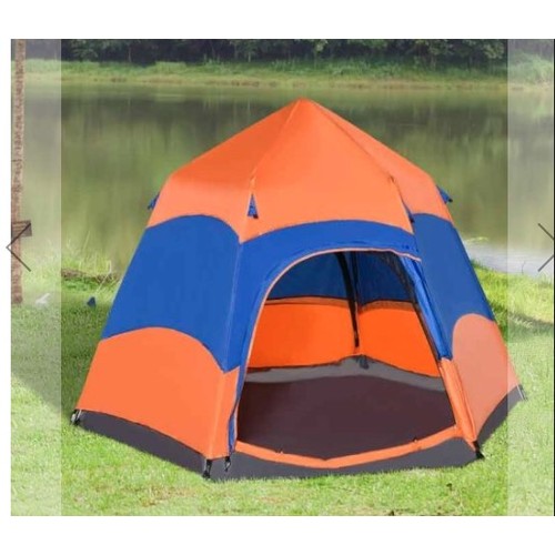 366 - 1 x Outsunny 4 man orange / blue camping tent RRP £74