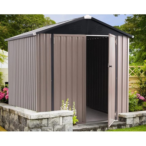 371 - A Dakota Fields 6ft x 6ft metal lean to garden shed RRP £289. Supplied in two boxes - returned not c... 