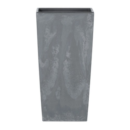 384 - 1 x light grey planter approx 24 x 24 x 51cm high