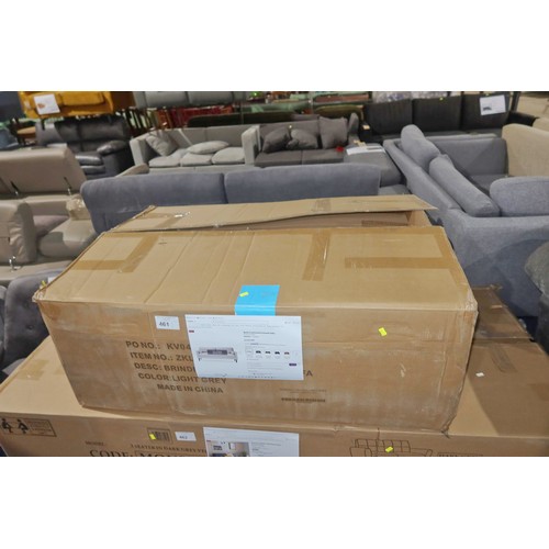 461 - 1 x Baity cushioned love seat sofa RRP £249. Boxed and requires assembly