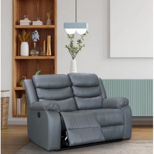 486 - A Nazworth two seater faux leather reclining love seat approx 146cm wide RRP £459. Please note that ... 