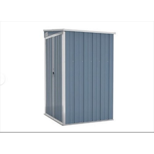 390 - 1 x Vida XL wall mounted garden shed approx 118 x 100 x 178 cm in galvanized grey steel RRP £129