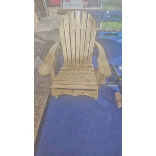 404 - 1 x wooden Adirondack style garden chair