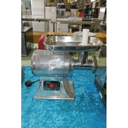 1067 - A commercial stainless steel meat grinder by Vevor type 90800 - trade Tested Working