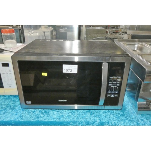 1072 - A black Kenwood microwave oven 900w - trade. Tested Working