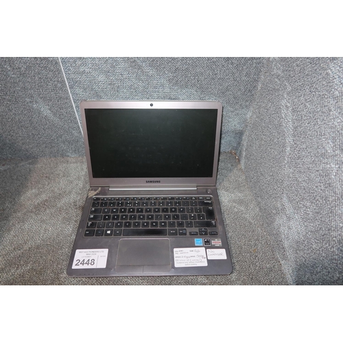 2448 - A Samsung laptop with an AMD A-6 2.10ghz processor, 6gb ram, 500gb HDD running Windows 10, unit not ... 