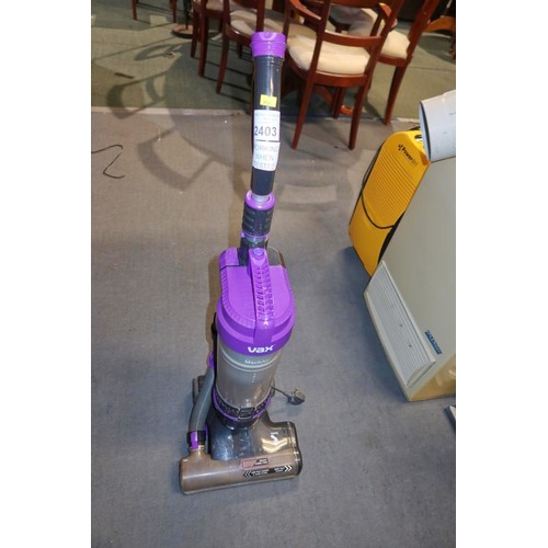 2403 - A vacuum cleaner by Vax type Mach Air - trade  Tested Working