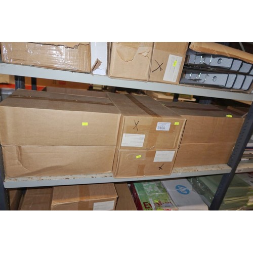 2460 - 6 boxes of office envelopes, contents of 1 shelf