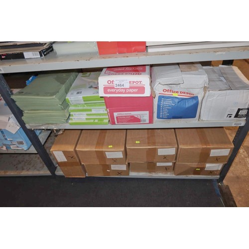 2464 - A quantity of various office related stationery including envelopes, paper, folders etc. Contents of... 