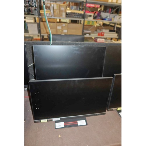 2487 - 2 x matching 24 inch slim bezel computer monitors by Lenovo type Think Vision T24i-20 -  trade. Test... 