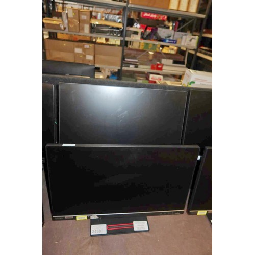 2488 - 2 x matching 24 inch slim bezel computer monitors by Lenovo type Think Vision T24i-20 -  trade. Test... 