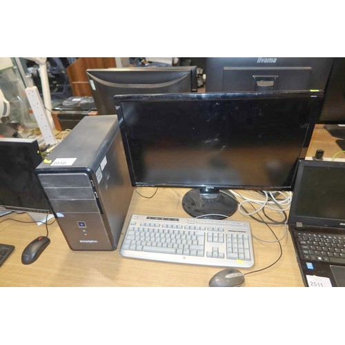 2510 - A tower pc with a pentium 3.0ghz processor, 8 gb ram, 2tb HDD, running windows 10, comes with monito... 