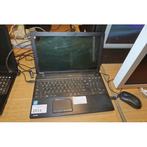 2514 - A Toshiba laptop with a Celeron 2.13ghz processor, 4gb ram, 1 tb HDD running Windows 10. Please note... 