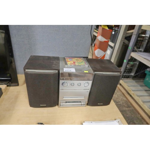 2534 - An all in one Stereo system by Panasonic type SA-PM15, tested working - trade