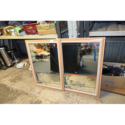 2163 - A pair of mirrors both approx 72 x 103cm