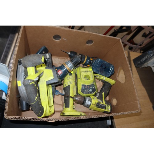 2021 - 1 x MacAllister hedge trimmer 240v and 5 x Ryobi cordless tools with 1 charger but No batteries are ... 