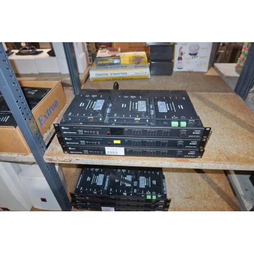 2553 - 3 x Crestron digital media presentation systems type DMPS3-4K-150c & 3 digital media room controller... 