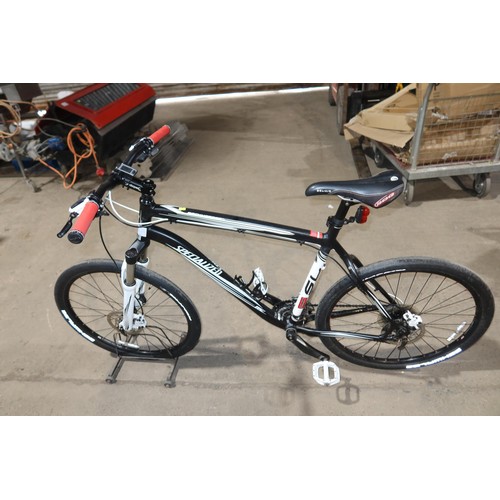 2081 - 1 x Specialized Rock Hopper bicycle supplied with 2 x spare tyres and 1 x bike lock with key