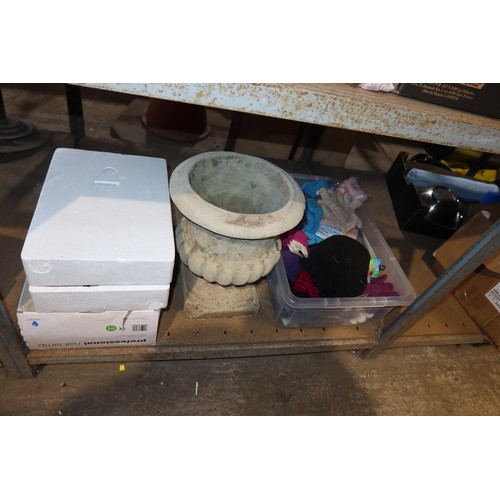 2097 - A quantity of various items including toys, a professional nail lamp 240v, hats, gloves, a concrete ... 