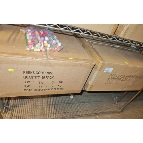 2653 - 2 x boxes containing blow tubes and blow balls approx 820