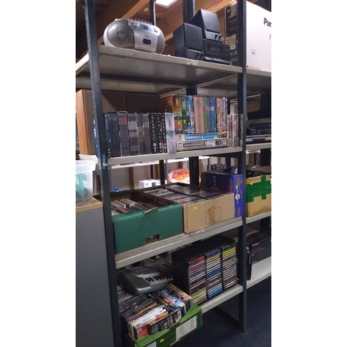 2535 - A large quantity of DVDs including box sets, CDs, 2 x various stereos, DVD player, etc. Contents of ... 