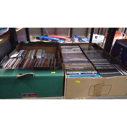 2535 - A large quantity of DVDs including box sets, CDs, 2 x various stereos, DVD player, etc. Contents of ... 