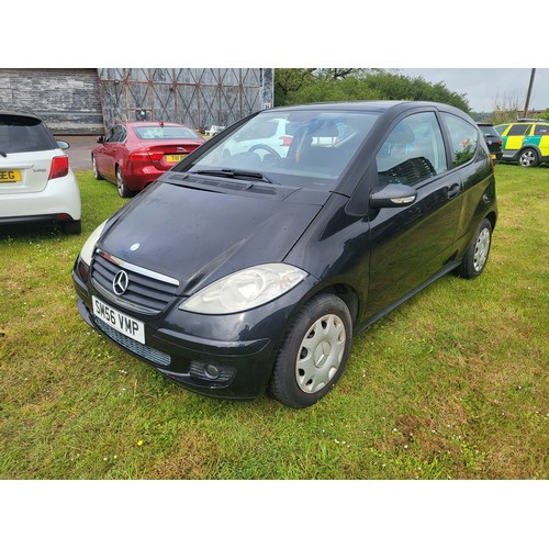 9007 - Mercedes A Class A150 Classic HE 3 dr Hatchback, black, REG. SM56 VMP, 1st reg 13/12/2006, 5 speed m... 