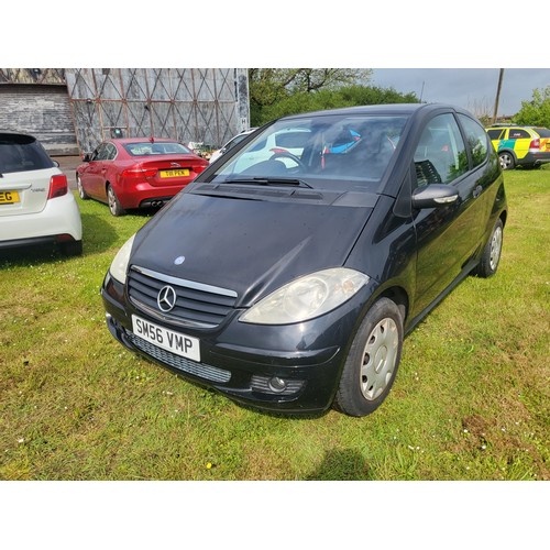 9007 - Mercedes A Class A150 Classic HE 3 dr Hatchback, black, REG. SM56 VMP, 1st reg 13/12/2006, 5 speed m... 