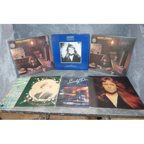 2301 - 7 x Sandy Denny LP records including: who knows where the time goes box set, the north star grassman... 