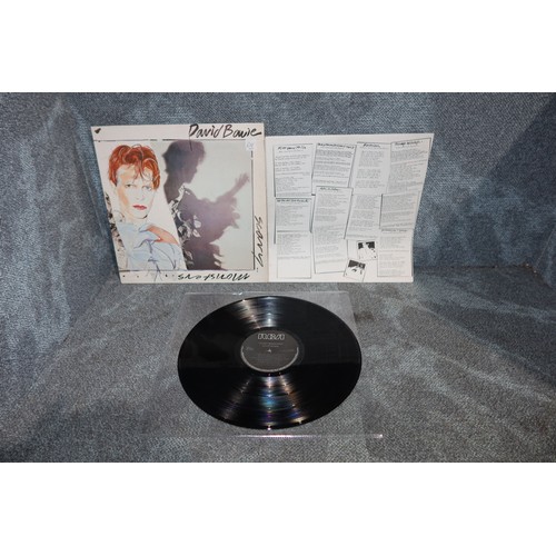 2306 - 3x David Bowie LPs/records including: scary monsters, tonight & low