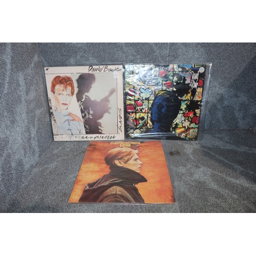 2306 - 3x David Bowie LPs/records including: scary monsters, tonight & low