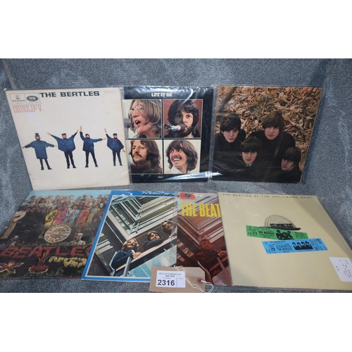 2316 - 13 x LPs by The Beatles including: limited edition red vinyl red album, Help, blue album etc