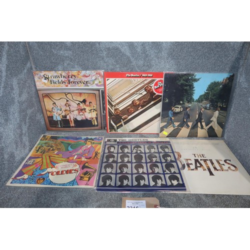 2316 - 13 x LPs by The Beatles including: limited edition red vinyl red album, Help, blue album etc