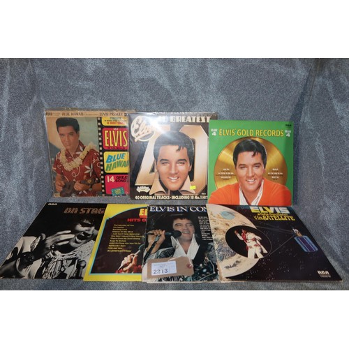 2313 - 7 x Elvis LPs including Blue Hawaii, on Stage etc