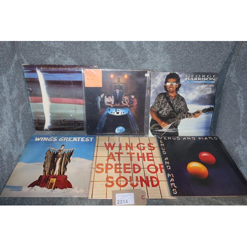 2314 - 16 various LPS/records by Wings, George Harrison, John Lennon, Paul McCartney