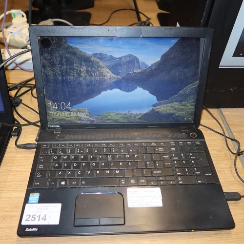 2514 - A Toshiba laptop with a Celeron 2.13ghz processor, 4gb ram, 1 tb HDD running Windows 10. Please note... 