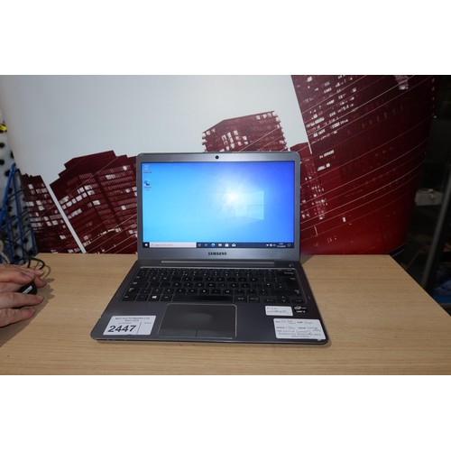 2447 - A Samsung laptop with an i5 3rd gen 1.7ghz processor, 6gb ram, 500gb HDD running Windows 10, unit no... 