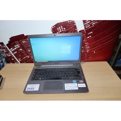 2448 - A Samsung laptop with an AMD A-6 2.10ghz processor, 6gb ram, 500gb HDD running Windows 10, unit not ... 