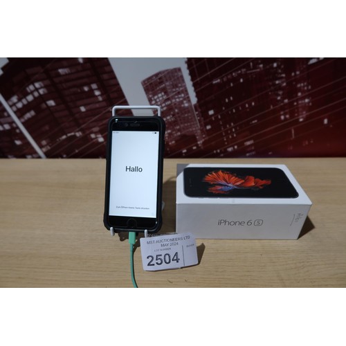 2504 - An iPhone 6s, factory reset, no charging cables included - trade