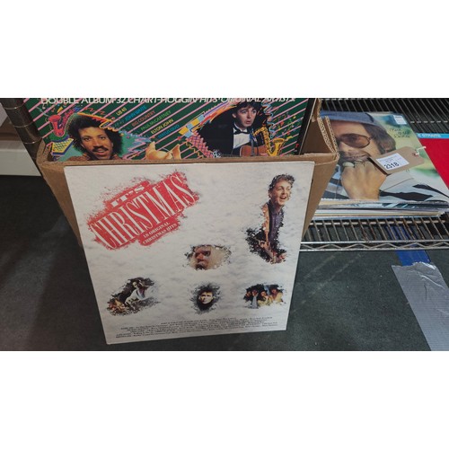 2317 - A box containing 100 plus of various compilation LPs/records