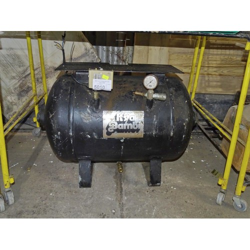 5010 - 1 x black metal air tank from a Bambi compressor. Please note tank only, no actual compressor is inc... 